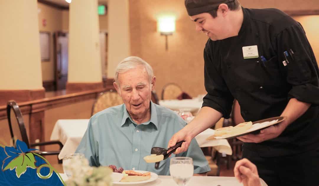 dining at a senior care community