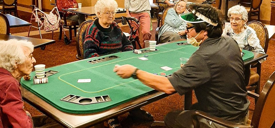 residents playing poker